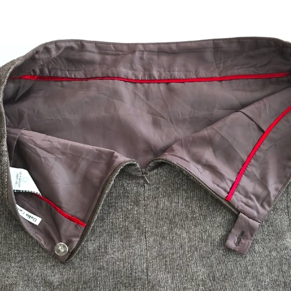 Dalia Collection Women's Brown Tweed Skirt Wool Blend Line Back Zip Size 12 - Picture 5 of 12